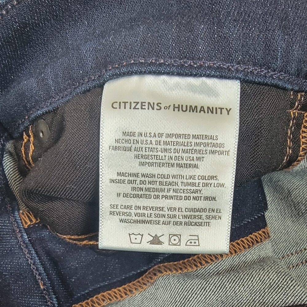 Citizens Of Humanity Chloe Mid Rise Super Flare Jean's Women's 28 Dark Blue Wash - Picture 14 of 16